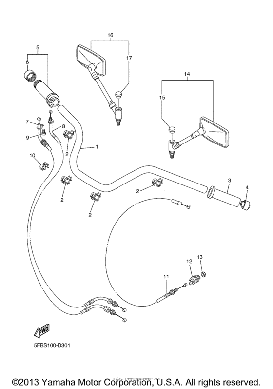 Steering handle & cable