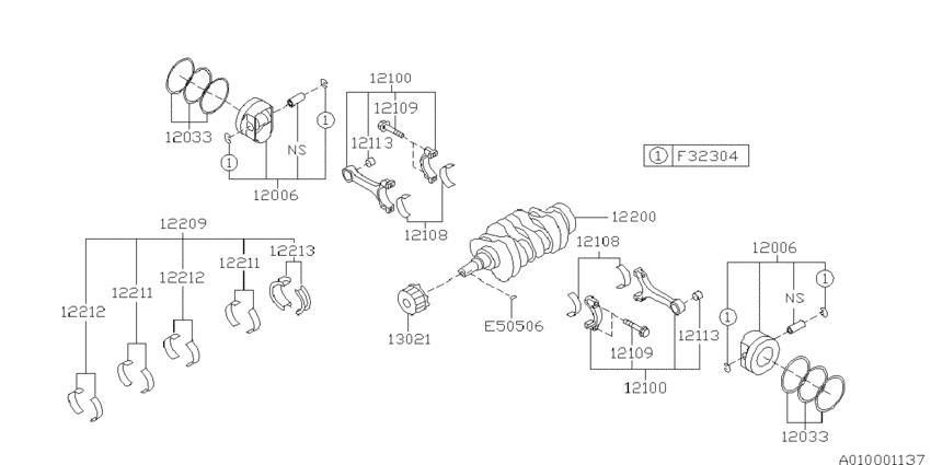 Piston & crankshaft