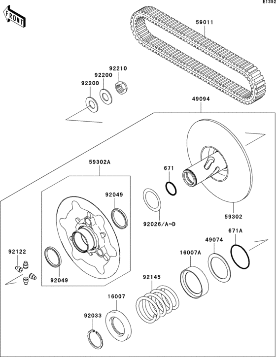 Driven converter/drive belt