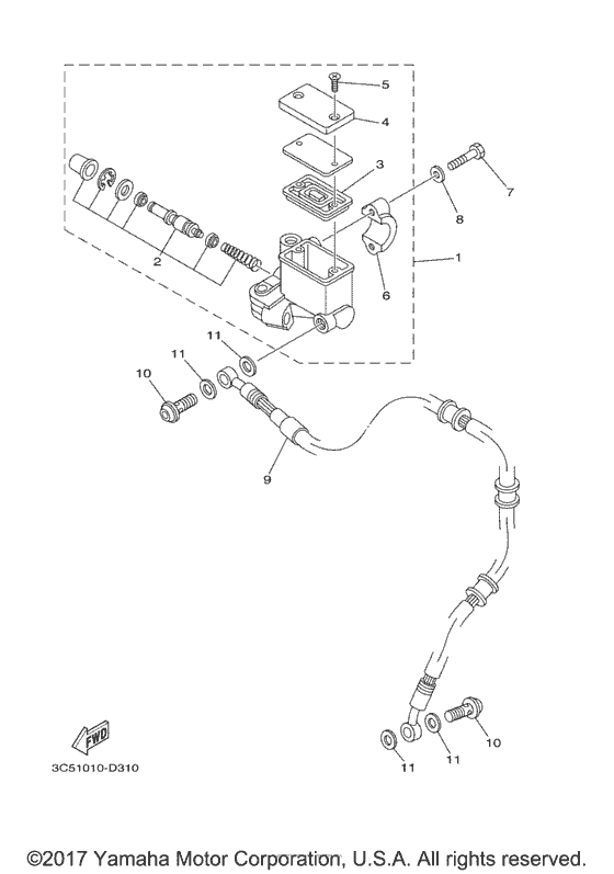 Front master cylinder