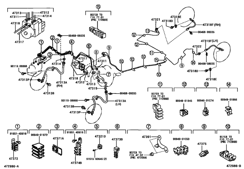 Brake Tube & Clamp for 2002 2008 Toyota COROLLA ZZE122 General