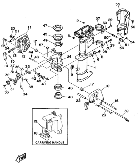 Upper casing bracket