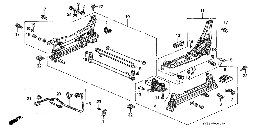 Front seat components