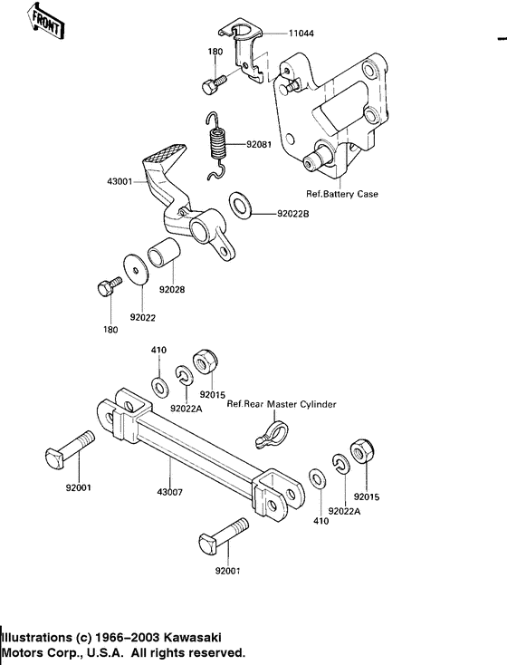 Brake pedal/torque link