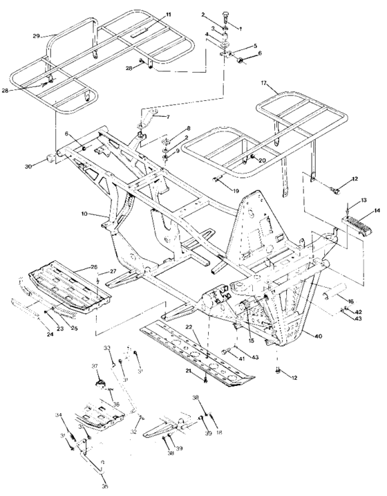Frame assembly with racks