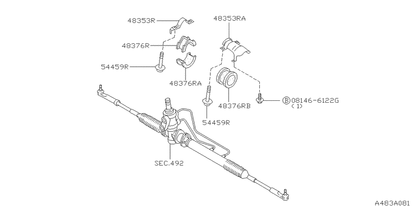 Steering gear mounting