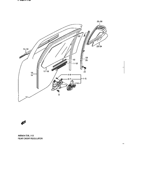 Rear door regulator