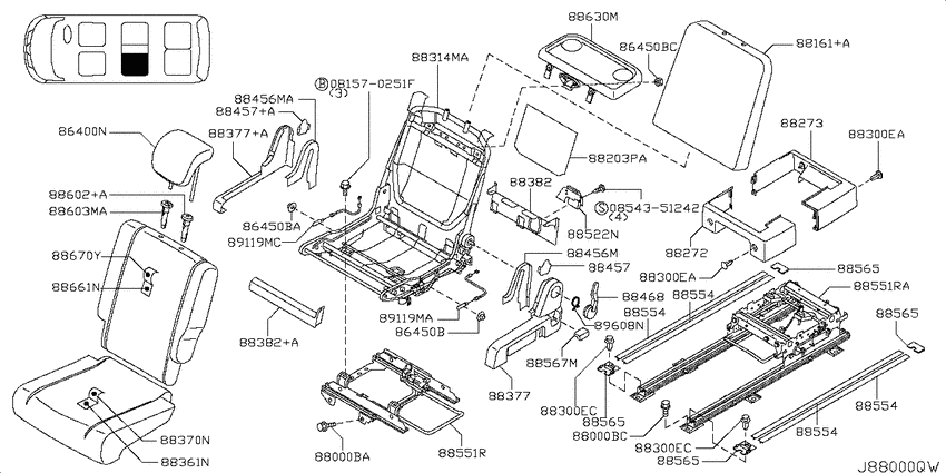 Rear seat