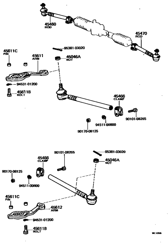 Front Steering Gear & Link