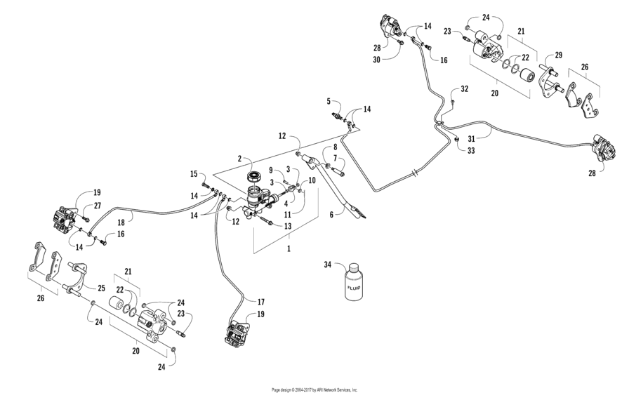 Front And Rear Brake Assembly
