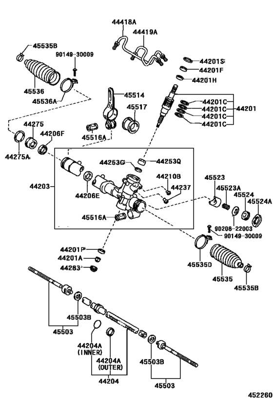 Front Steering Gear & Link