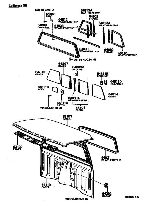 Roof Panel & Back Panel