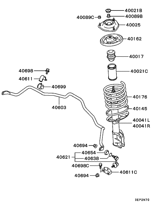 Front susp strut & spring
