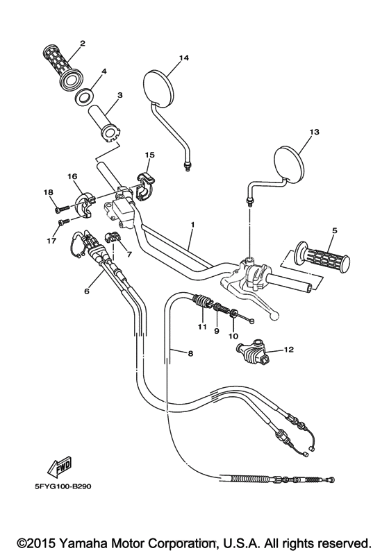 Steering handle & cable