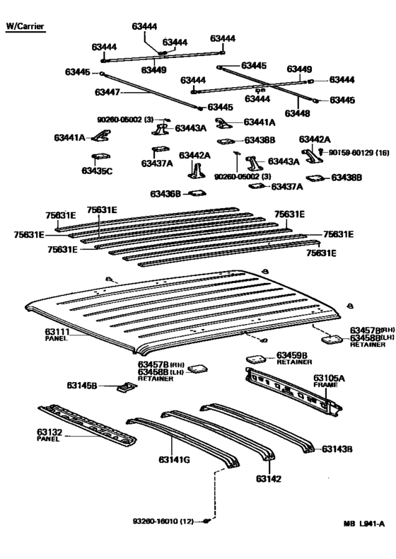 Roof Panel & Back Panel