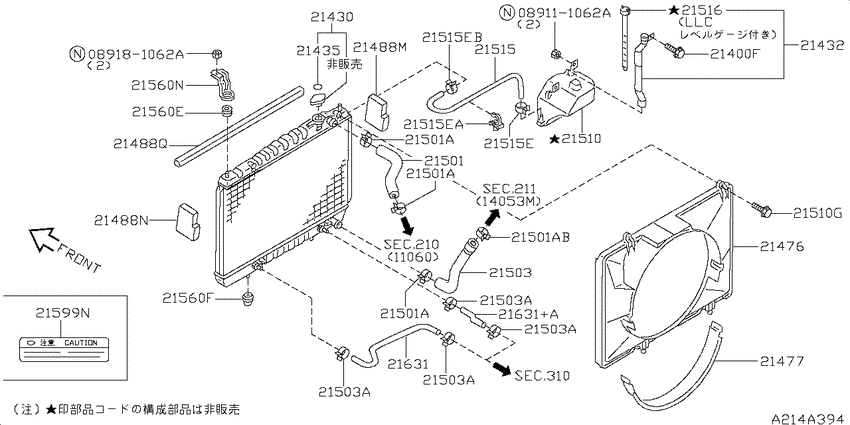 Radiator, shroud & fitting