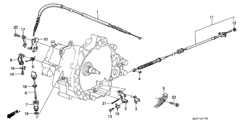 Control lever/ control wire