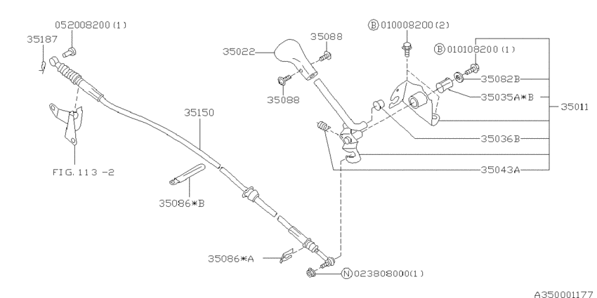 Manual gear shift system