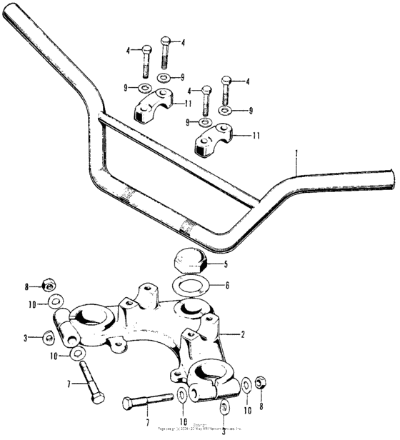 Handlebar + fork top bridge