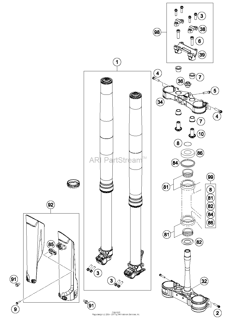 Front Fork, Triple Clamp