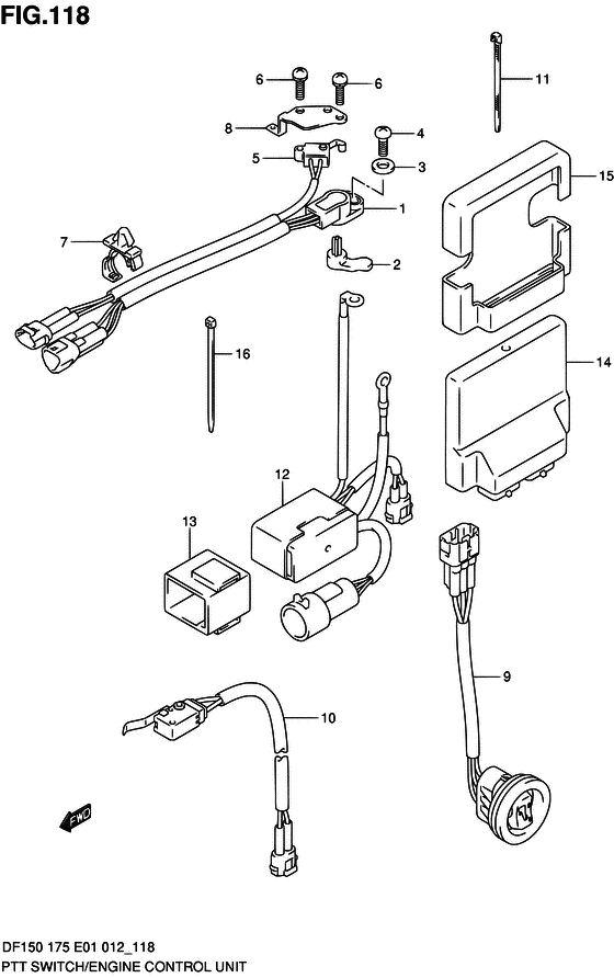 Ptt switch / engine control unit