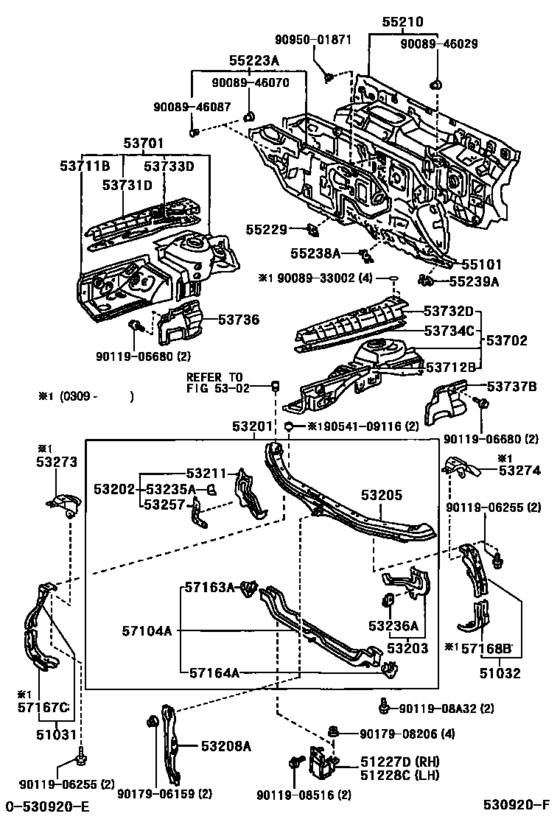 Front Fender Apron & Dash Panel