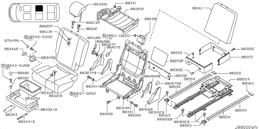 Rear seat