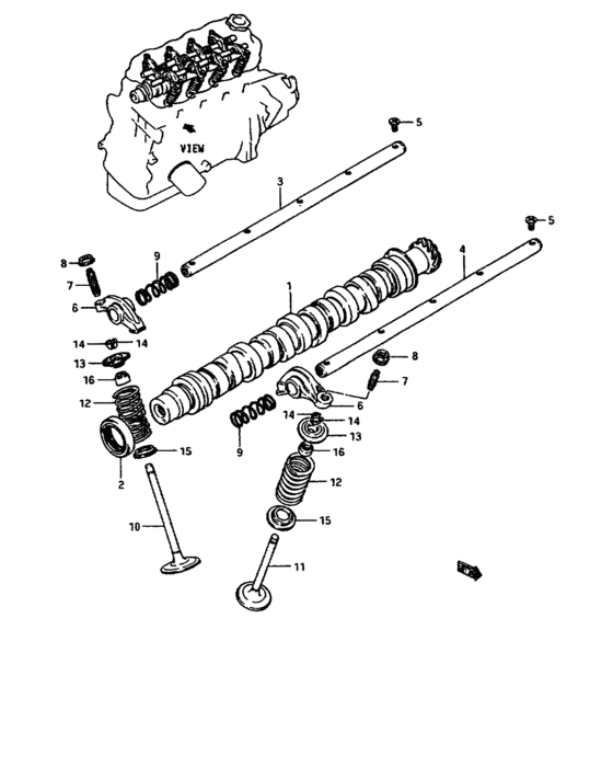 Cam shaft and valve