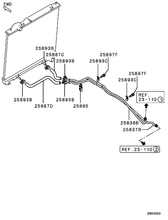 A/t oil cooler & tube
