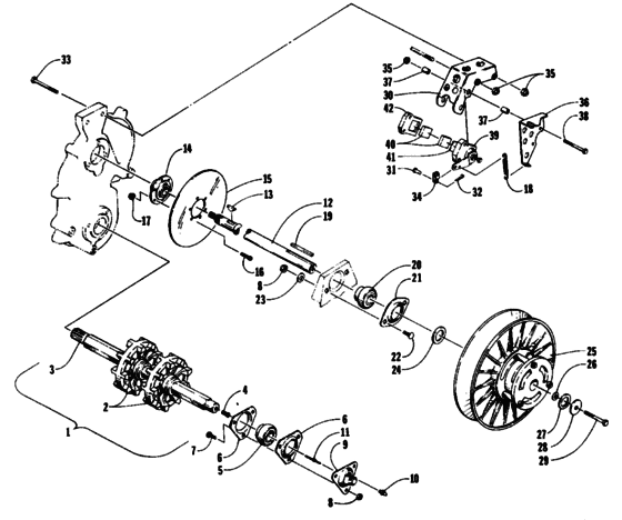 Drive Train Shafts And Brake Assemblies