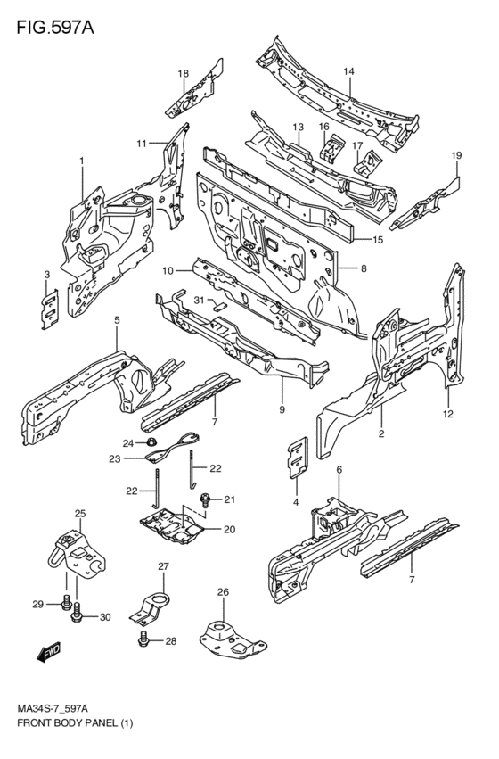 front body panel