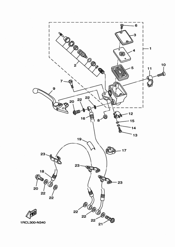 Front master cylinder