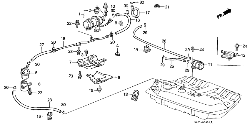 Fuel pump/fuel strainer