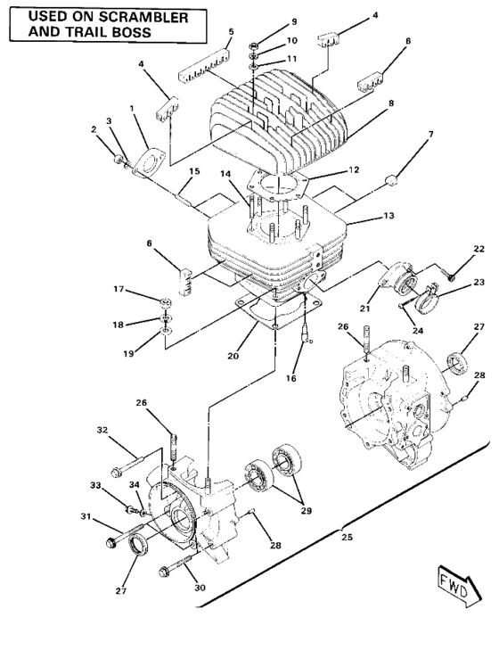 Crankcase and cylinder assembly