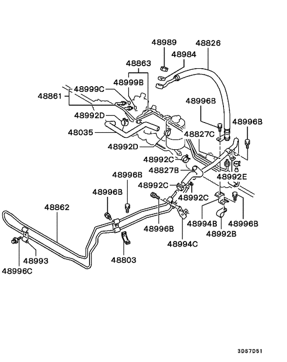 Power steering oil line