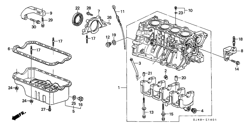 Cylinder block/oil pan