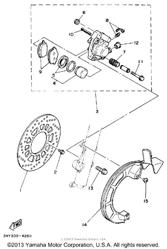 Front brake caliper