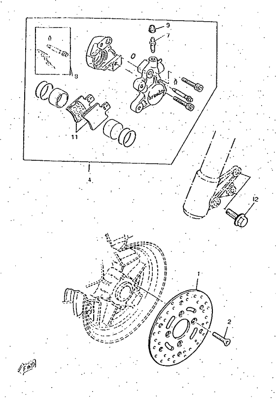 Front brake. caliper