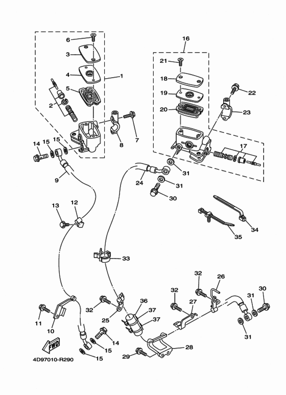 Front master cylinder
