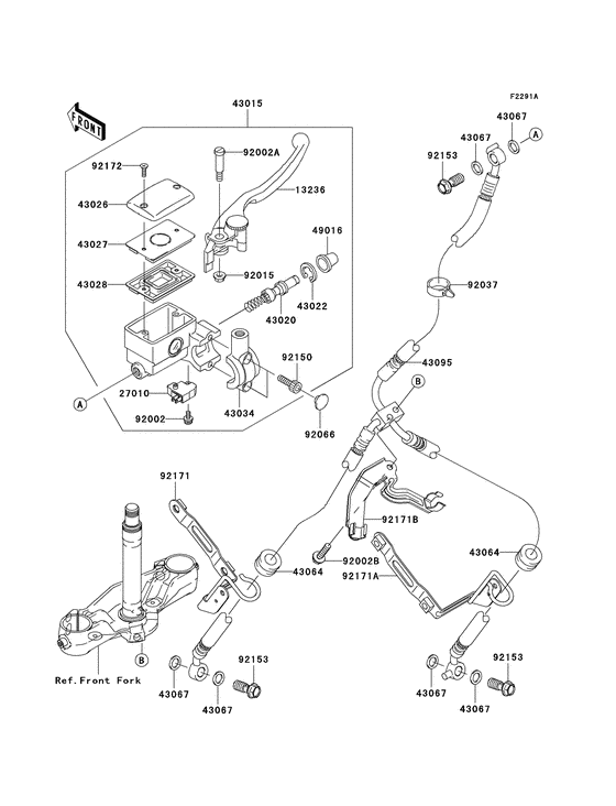 Front master cylinder
