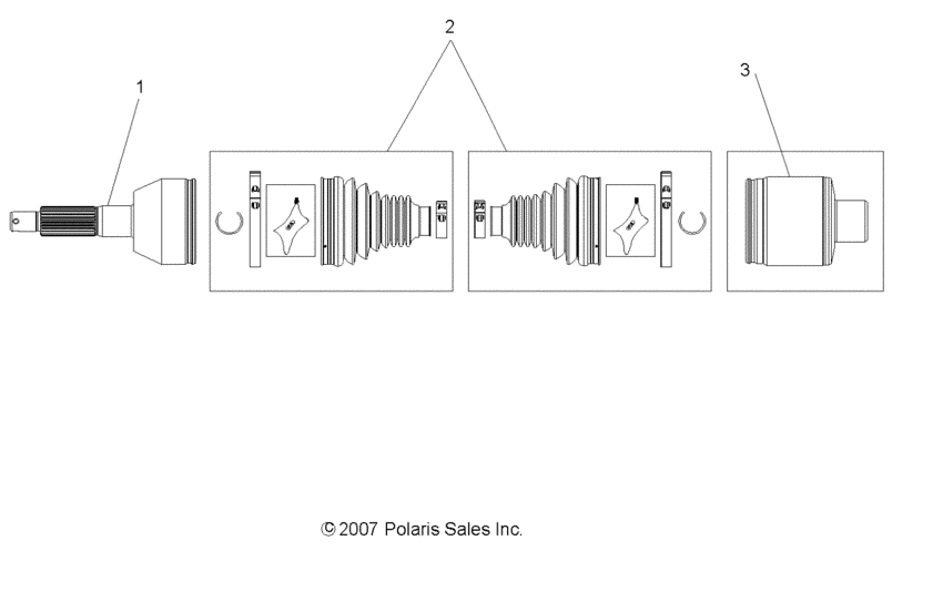 Drive train, mid drive shaft