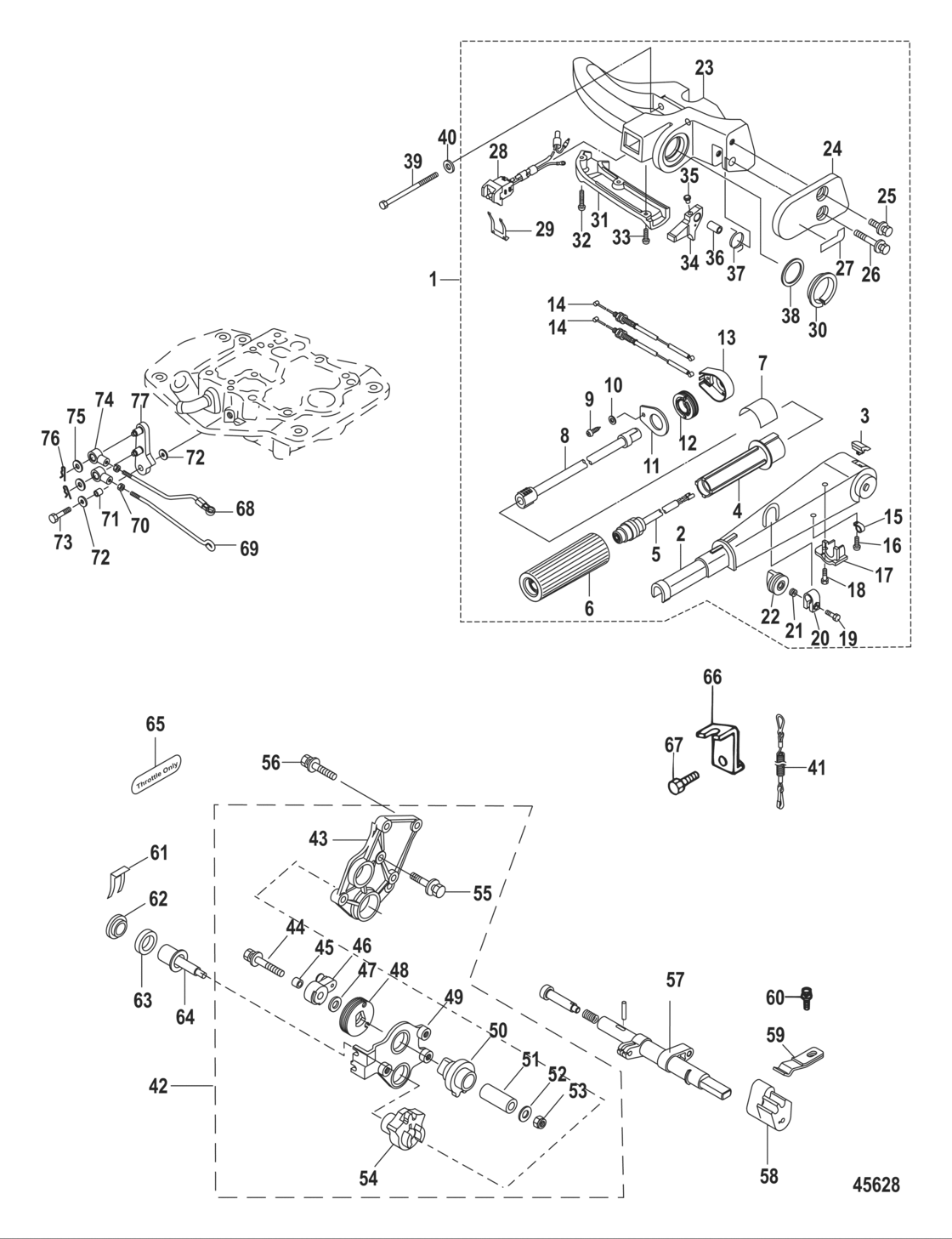 Tiller Handle Conversion Kit 25-30 Hp Manual - 8M0051061