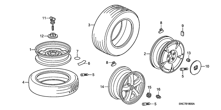 Tire/wheel disks