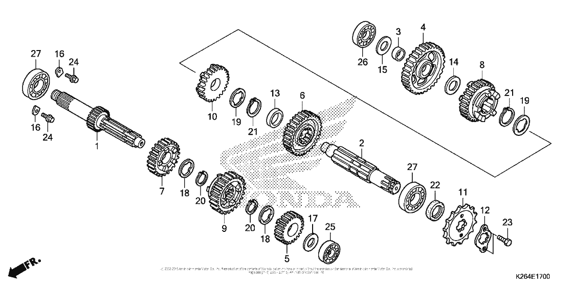 Transmission for 2015 Honda MSX125 MSX125 (GROM) USA sales region