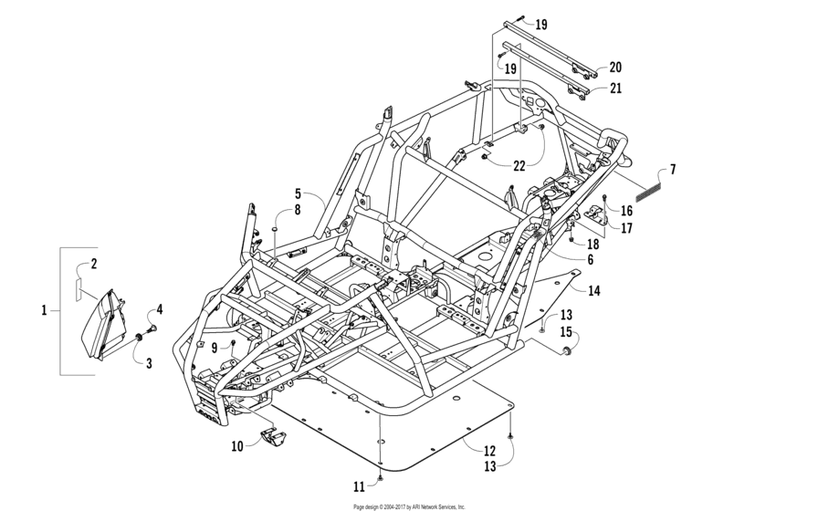 Frame, Headlights, And Related Parts