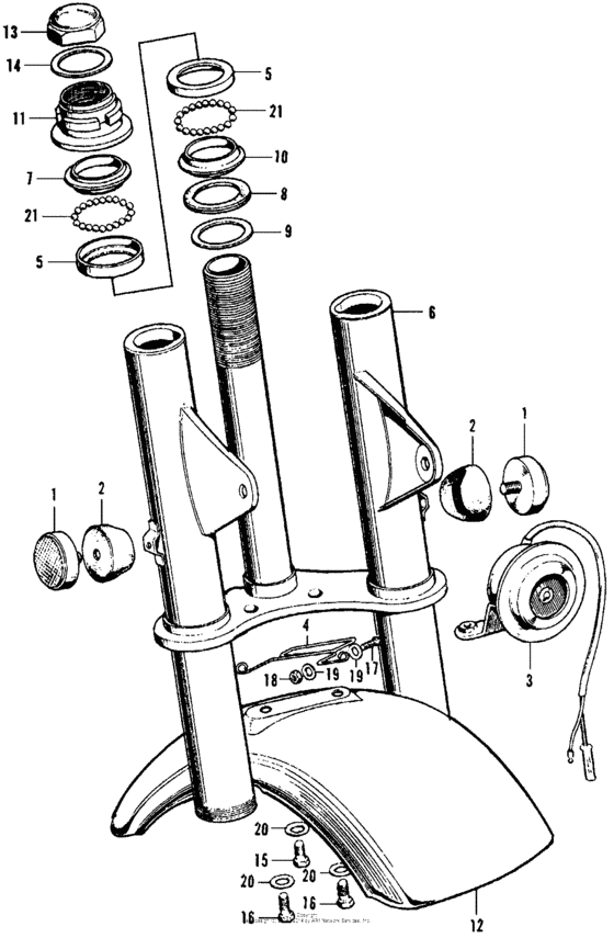 Front fork + front fender