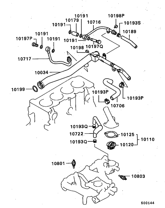 Water pipe & thermostat