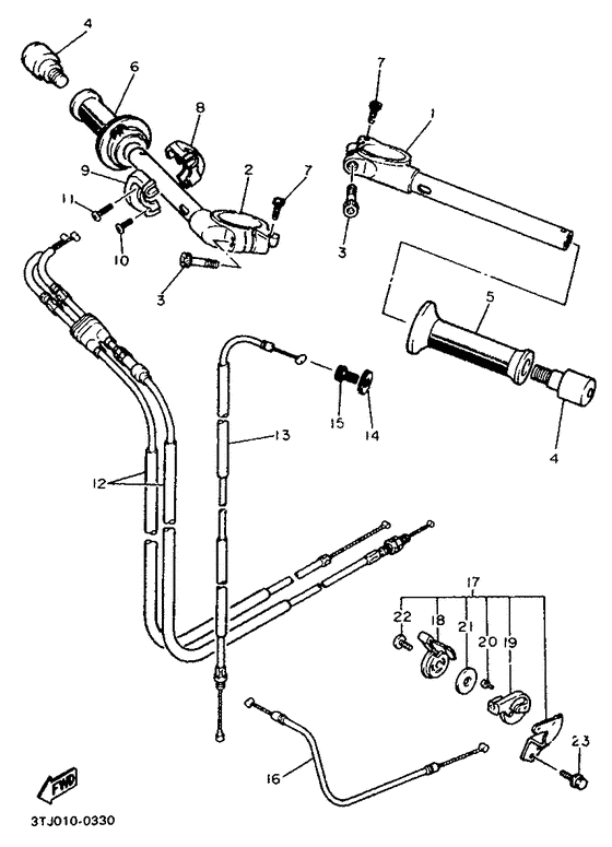 Steering handle & cable