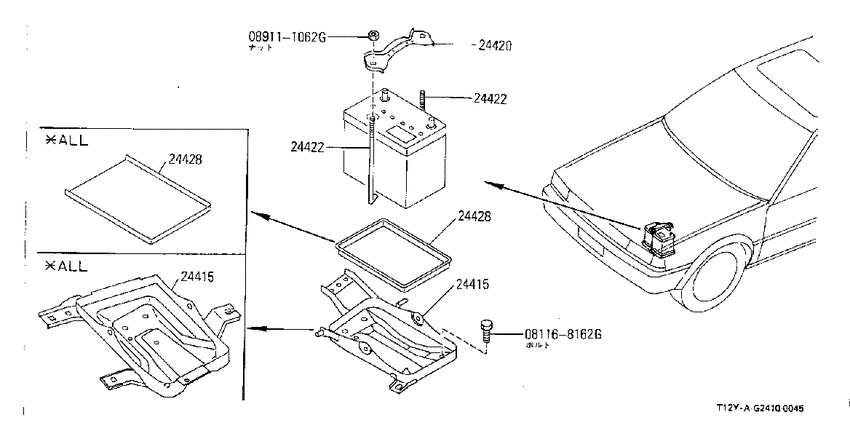 Battery mounting