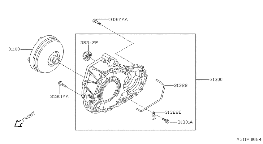 Torque converter,housing & case